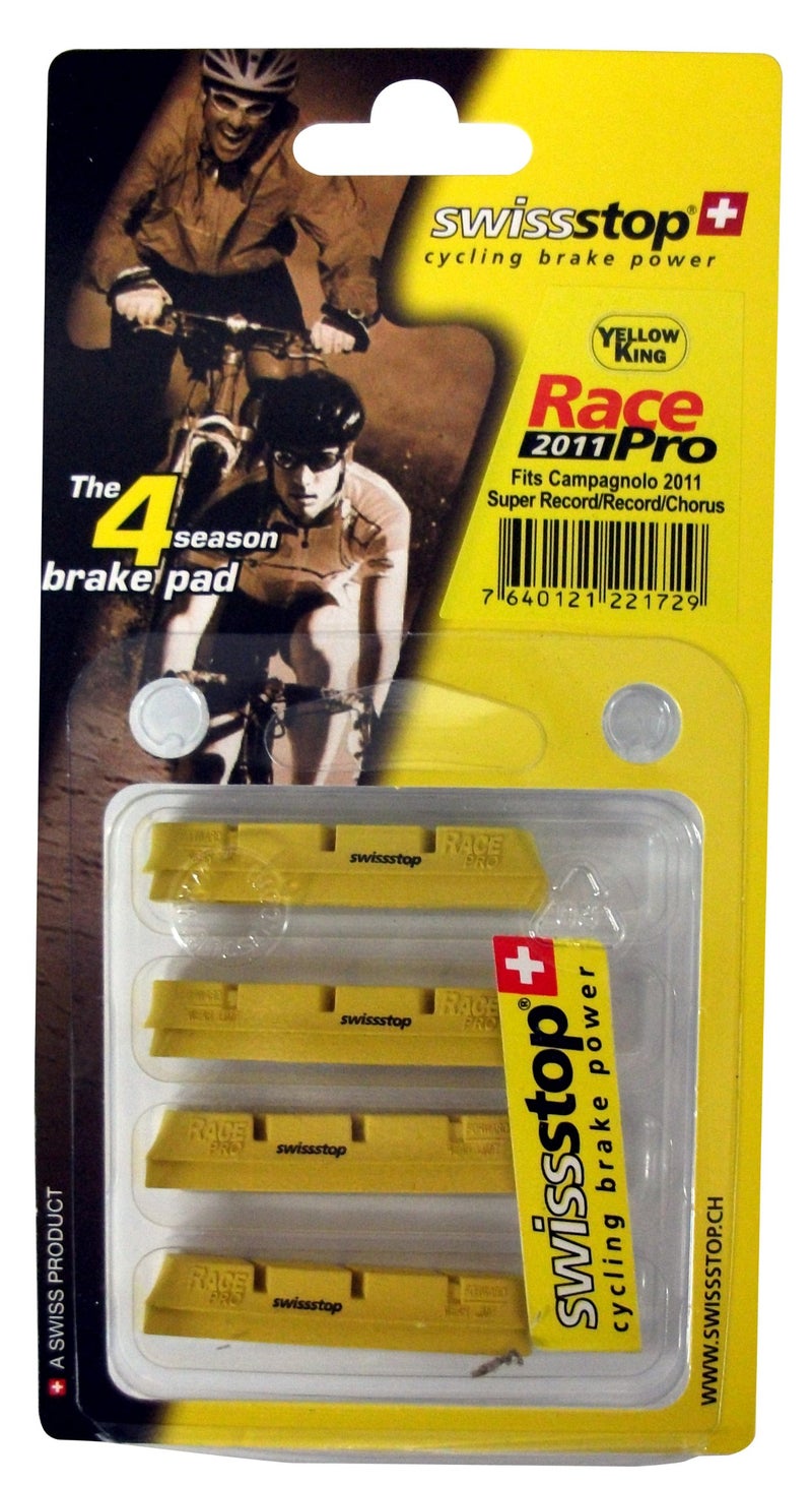 SWISSSTOP RACE PRO YELLOW KING REPLACEMENT PADS FOR CAMPAG (SET OF 4) - Image 2